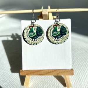 Kolczyki okrągłe - GREEN FOLK
